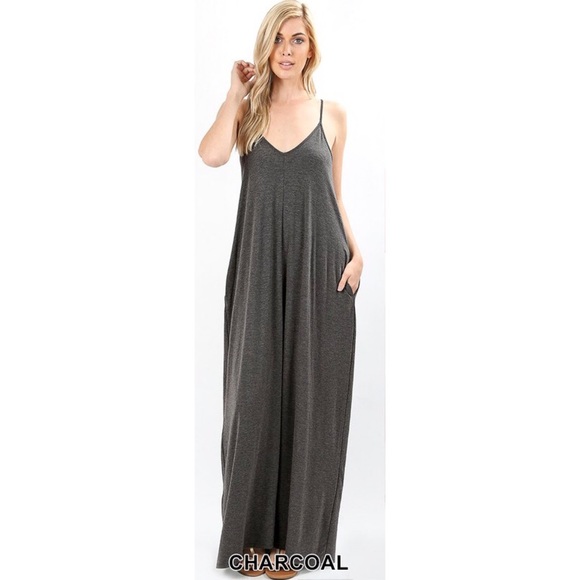 Hannah Beury Dresses & Skirts - Charcoal Maxi Dress with Pockets